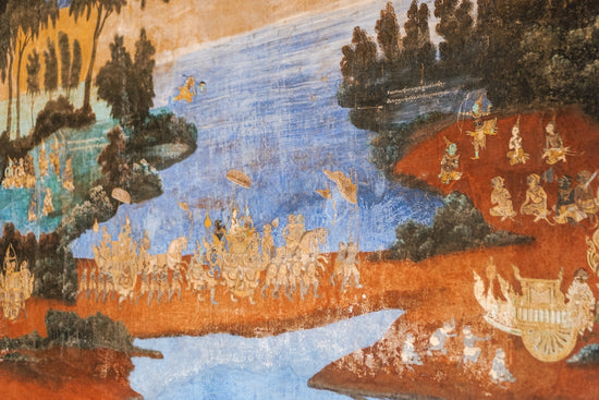 a painting on the wall of a temple