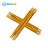 Two sets of gold-colored ShineTrip aluminum alloy tent pole segments are crossed over each other against a white background. Each set appears to consist of multiple interconnected sections with silver-colored ferrules at the ends. The ShineTrip logo is visible in the upper left corner.