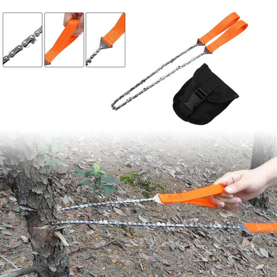 Portable Pocket Chainsaw - High Strength Steel Hand Saw for Outdoor Camping & Survival (33 Teeth)