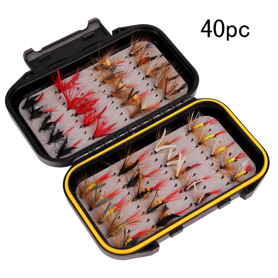 Premium 40-Piece Nymph Fly Box Set | Hand-Tied Carbon Steel Hooks for Trout, Grayling & Panfish