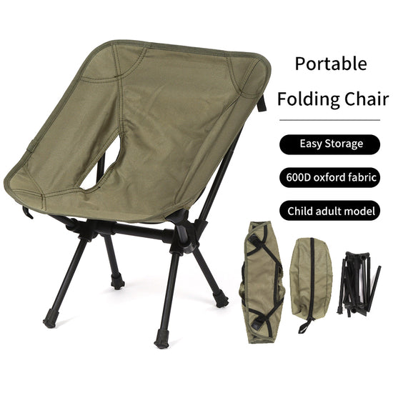 Silla plegable para acampar al aire libre, sencilla y súper ligera, para pescar y para el tiempo libre.