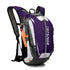 A purple, grey, and black Torspeed 18L hiking backpack is shown from a side angle against a white background. The backpack has padded shoulder straps, a chest strap, a waist strap, side mesh pockets, and reflective accents. "TOPSPEED" is printed vertically on the front in silver.