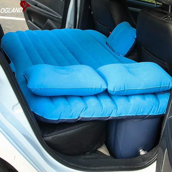 OGLAND Universal Car Inflatable Travel Mattress Bed - Back Seat Sleeping Pad with Pillow for Camping, Road Trips & Festivals