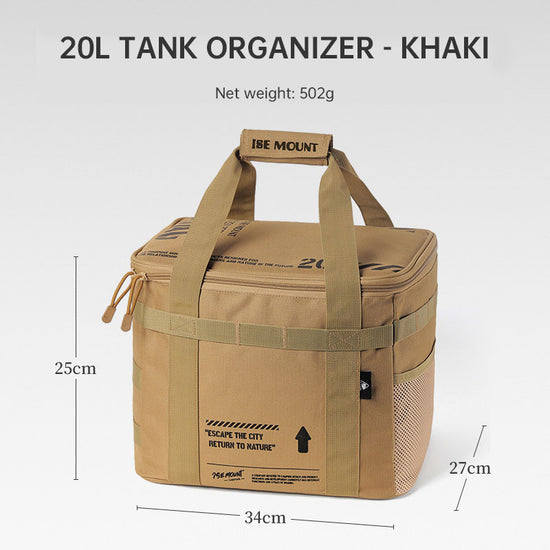 20L Padded Outdoor Gas Tank Storage Bag - Adjustable Organizer for Camping Cookware & Stoves