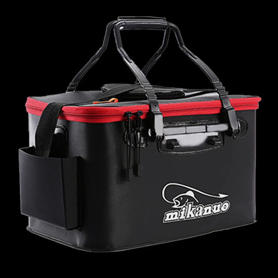 Mikanuo Portable Collapsible EVA Fishing Bucket - Waterproof Live Fish Container, Bait Storage & Camping Water Basin (30cm)
